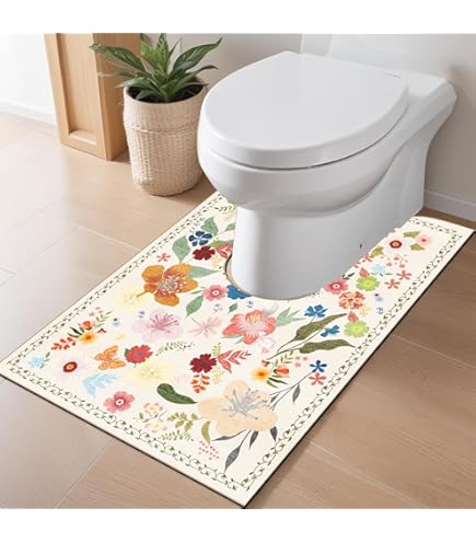 Amazon｜オカ(OKA) フローリア トイレマット ロング 約75cm×63cm