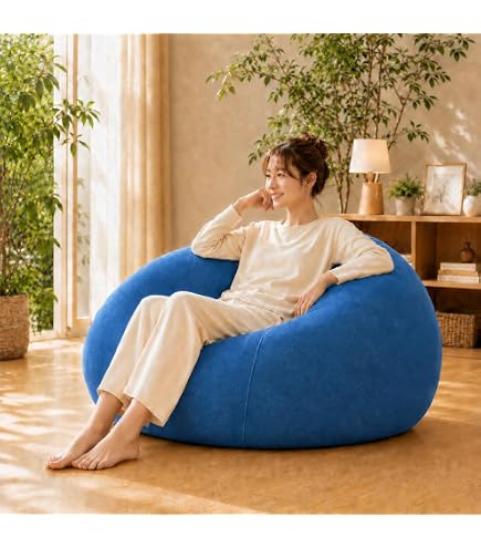 Amazon.co.jp: Lovikon ビーズクッション 特大 100*80*80cm 三角ソファ