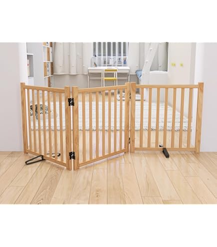 Amazon.co.jp: ペットゲート 木製犬ゲート YOCAN ペットフェンス 高さ