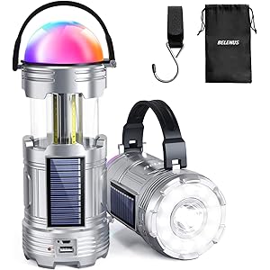 【2021最新進化型モデル】BELENUS LEDランタン ソーラー 充電式 電池式 キャンプ モバイルバッテリー機能付…