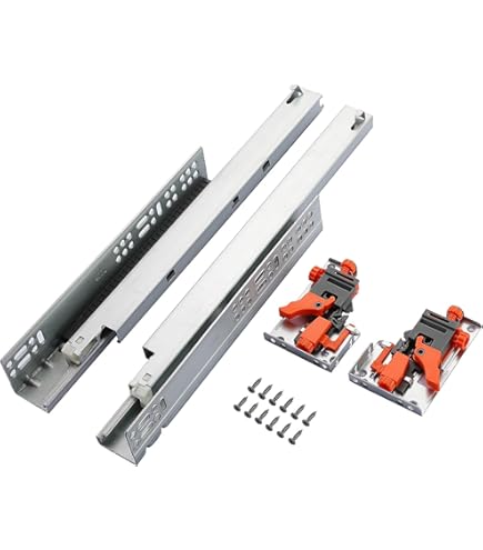 HLC Undermount Drawer Slides 12 Inch - 6 Pairs, Soft Close, Full Extension, Heavy Duty Rails For Cabinet & Furniture - View #9