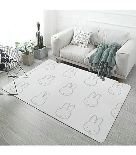 Amazon | ミッフィー ラグ カーペット 洗える ラグマット 滑り止め付