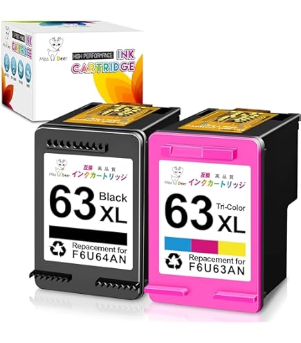 Amazon.co.jp: HP 63XL 純正 インクカートリッジ カラー増量 F6U63AA