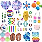 スクイーズおもちゃ フィジェットおもちゃ 41pcs 減圧グッズ プッシュポップ ガジェットおもちゃセット ストレス解消 水洗い可能 大人兼用 インテリジェンス発展 ランダムカラ