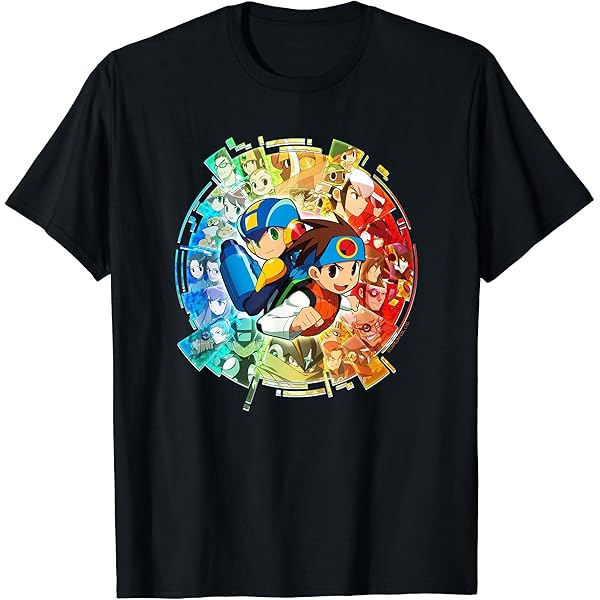 Amazon | ロックマンエグゼ ゲーミングデザイン Tシャツ | T