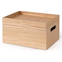 Amazon｜Marsmiles 木製収納ボックス 丈夫な収納ケース ハンドル付き
