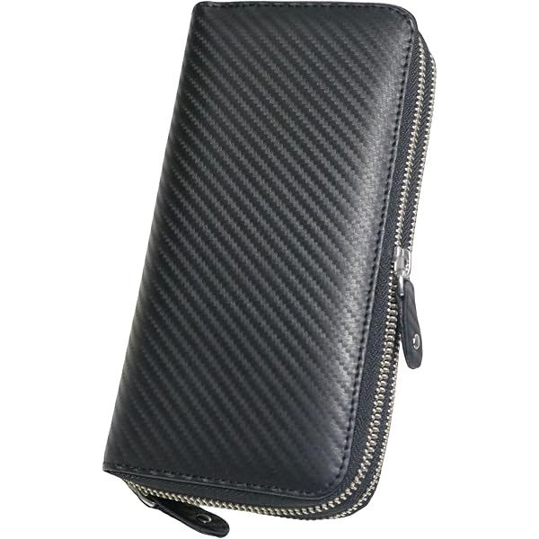 Amazon | [BEAMZSQUARE] カーボンレザーダブルラウンドファスナー長