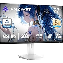 Amzfast 27ゲーミングモニター WQHD IPS 200Hz 1ms Amazon.co.jp: Amzfast 27インチゲーミングモニター 白 WQHD(2560x1440
