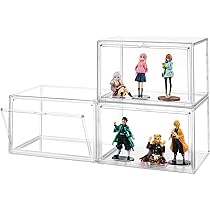 Amazon.co.jp: 八番屋 フィギュアケース 収納 2個セット 透明展示