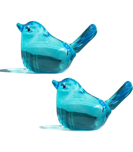 レトロ 吹きガラス/ガラス細工/工芸品/ハンドメイド/置物 Amazon.co.jp: ガラス置物スズメ鳩ツバメ鳥手作り吹きクリスタルガラス