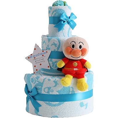 Amazon | オムツケーキ 出産祝い セガトイズ アンパンマン 名入れ刺繍