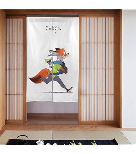 Amazon｜のれん ピーター パン 目隠し 開運 和風 ドアカーテン