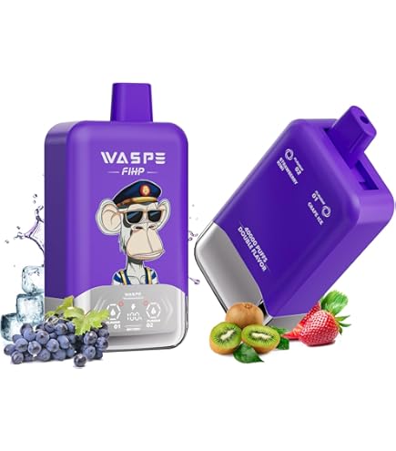 Amazon | 電子タバコ 使い捨て WASPE ボックス20000回吸引モニター搭載