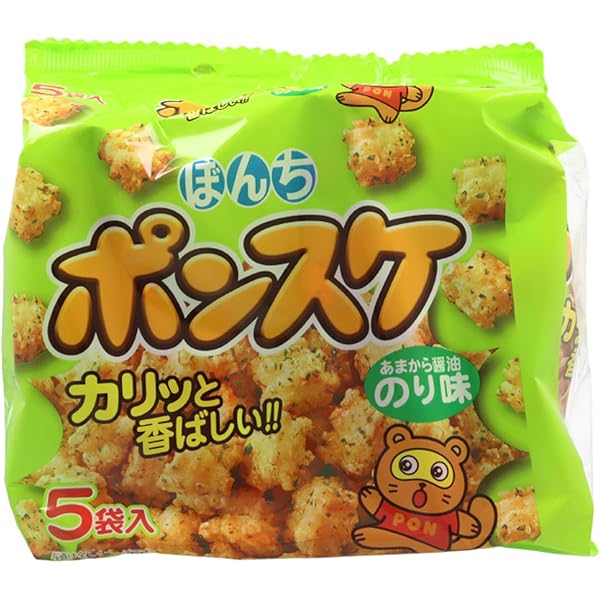 Amazon.co.jp: ぼんち 5Pポンスケのり味 (27g×5袋)×10個 : 食品・飲料