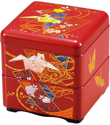 Amazon.co.jp: たつみや 重箱 ミニお重珍味角(160ml) 黒華文様梅