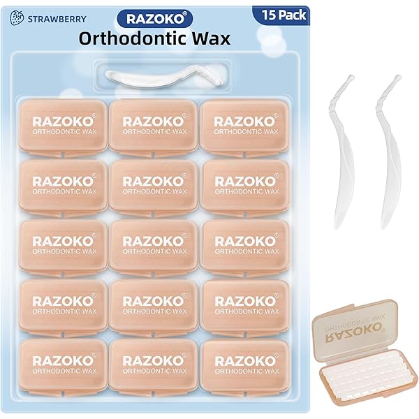 10 Boxes Dental Wax For Braces,Orthodontic Wax With Fruit Smell, Dental Oral Care, Silicone Orthodontic,Wearers Gum Protection (10 Scent