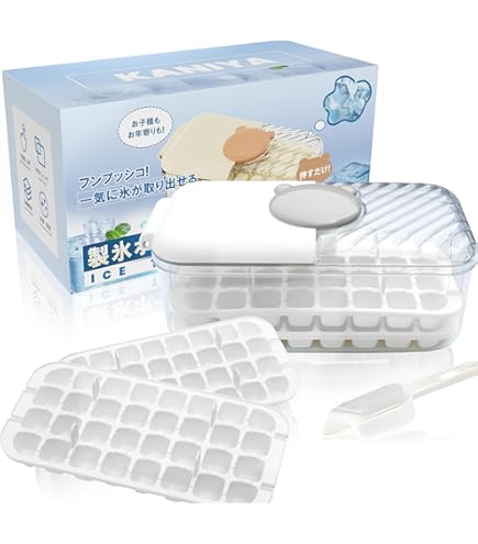 Amazon｜製氷皿 12個取り シリコン 製氷器 蓋付き 取り出しやすい 四角