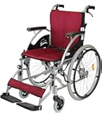 Amazon | 日進医療器 アルミ製 介助用車いす 背折れ 介助ブレーキ付き