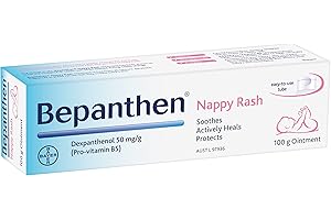 Bepanthen 尿布疹软膏具有独特的双重作用，有助于治疗和预防尿布疹，舒缓和保湿婴儿皮肤软膏，100 克