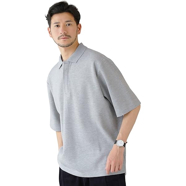 boohoo MAN★オーバーサイズ 半袖 ニット ポロシャツ Tシャツ Amazon | [サムディフ] ニットポロシャツ ゆったりポロシャツ
