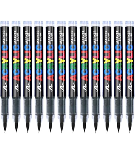 Amazon.co.jp: Guangna アクリルペイントマーカー ブラシチップ 鮮やか