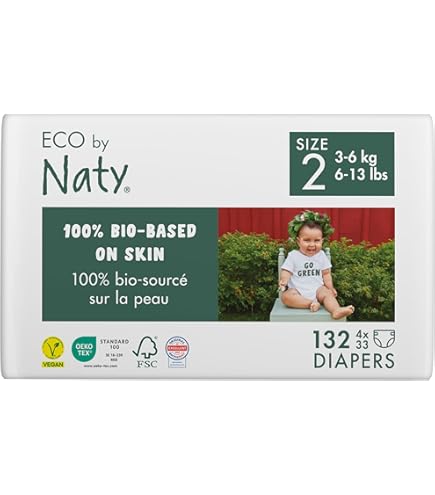 Eco by Naty Baby Diapers - Plant-Based Eco-Friendly Diapers, Great