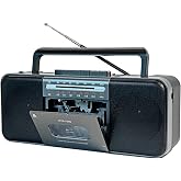 WTB-795S デュアルスピーカーとヘッドフォンジャックを備えたカセットテーププレーヤー、MP3デジタルコンバーターへのUSBカセット、テープへの録音、カセットテープレコーダー 日本語説明書付き (黑)