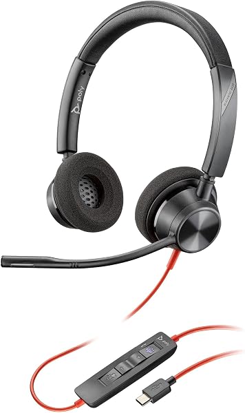 【Amazon.co.jp限定】Poly Wired Headset Blackwire 3320 (Domestic Genuine Product) USB-C Connection, Microsoft Certified, Noise Canceling, with Microphone, Lightweight 【2-Year Manufacturer Warranty】 Windows - 1