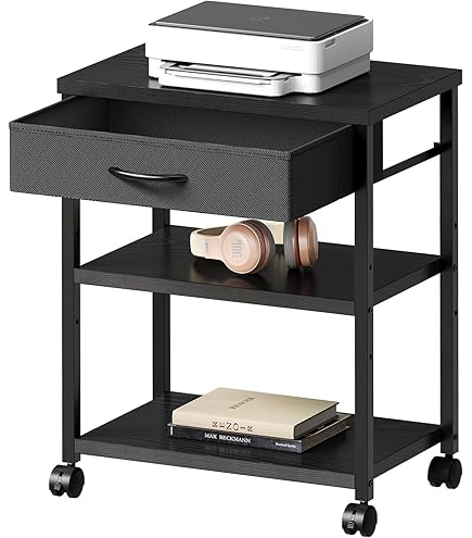 Amazon | STRASSE キャビネット 昇降式サイドワゴン キャスター付き
