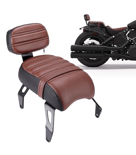 Panical Detachable Passenger Backrest & Seat Pad For Indian Scout Bobber 2018-2024 | Dark Green Sissy Bar Rear Fender Seat - View #9