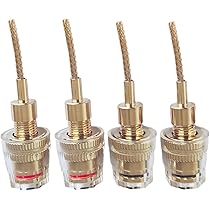 Amazon | 【LCYOUTH】バナナプラグ付スピーカーケーブル 加工済み完成