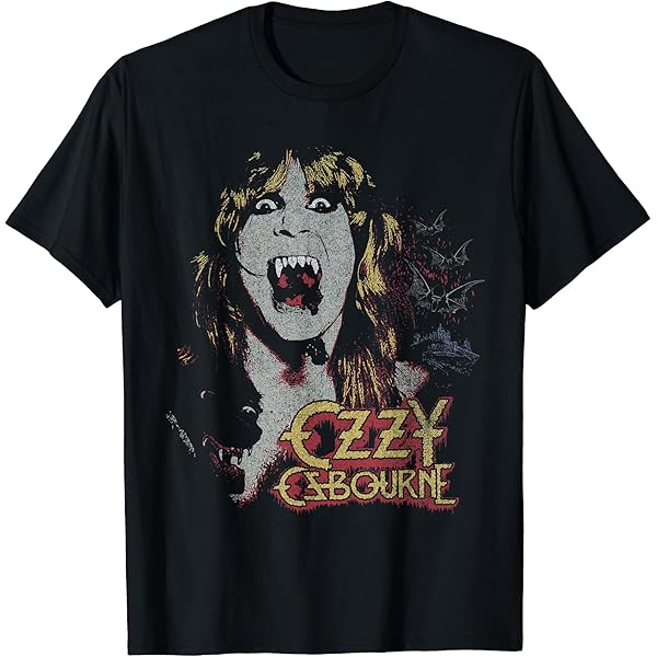 Amazon | Ozzy Osbourne クラシックバット Tシャツ | Tシャツ