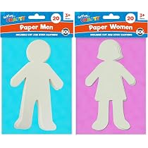 Baker Ross 56 Stück Papier-Füße In 8 Hauttönen – Schaumstoff, Je 20x9 Cm, Für Bastelprojekte & Inklusive Kreativität