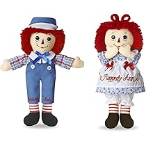 Aurora Bundle of 2 Dolls - 12'' Raggedy Ann & Raggedy Andy