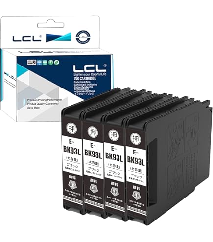 Amazon.co.jp: IC93 (BK/C/M/Y)-4色セット 全色顔料 エプソン用互換