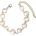 Cowlyn Pearl Bracelet Baroque Cultured Handmade Wind Bossimi 18K Gold Work Around Silk Adjustable Charm Fashion Valentine Del