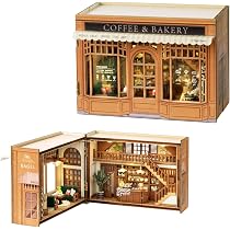 Amazon | CUTEROOM ドールハウス 子供用 木製 ミニチュア コーヒー
