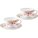 Noritake ノリタケ カップ & ソーサー ( ペアセット ) ( コーヒー ティー 兼用) 190cc ハートフォード  2客  ボーンチャイナ P97221/4861