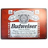 Budweiser ブリキ看板 20cm×30cm バドワイザー ビール A4サイズ アメリカン インテリア雑貨 [並行輸入品]