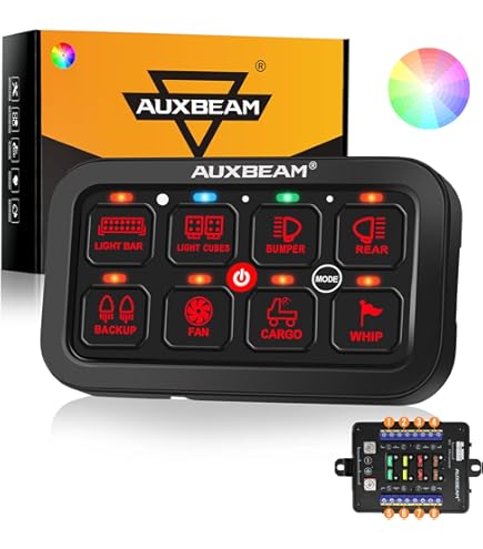 Amazon.co.jp: Auxbeam スイッチパネル AR-800 Bluetooth 8ギャング