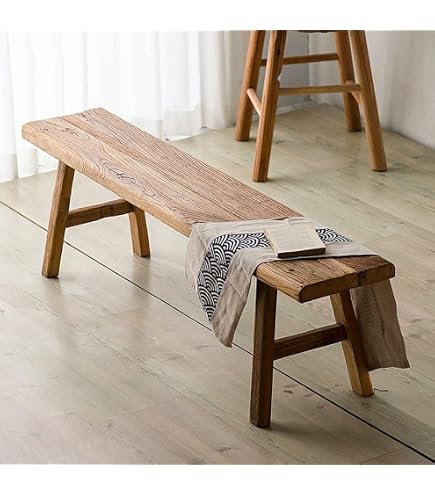Amazon｜[GZGZ] 原木ロング ベンチ アジアン 北欧 家具 カラー1 ベンチ
