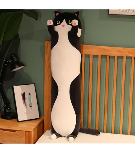 Amazon.co.jp: [AiO JAPAN] インテリア クッションで寝る猫 白黒 ネコ