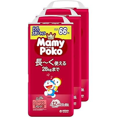 マミーポコBIGサイズ 136枚入り箱✖️2 Amazon.co.jp: ユニ・チャーム マミーポコパンツ Big大ドラえもん 24枚