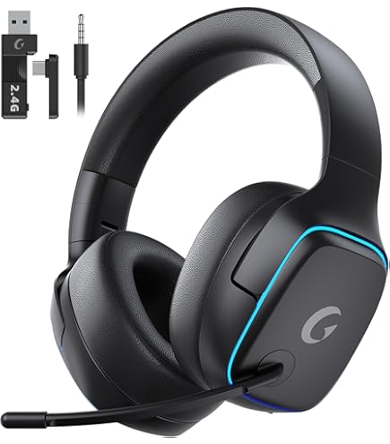 ゲーミングヘッドセット【2.4GUSBアダプター 有線 3WAY接続】 (黒) Amazon.co.jp: ゲーミングヘッドセット【2.4GUSBアダプター