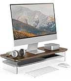 amesoba 木製モニタースタンド MINI 65cm ダークウォールナット