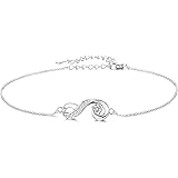 Sllaiss 925 Sterling Silver Infinity Love Bracelet for Women White Gold Plated Adjustable Endless Love CZ Bracelet Jewelry fo