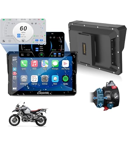 Amazon.co.jp: Carpuride Android Auto カーナビ オートバイク用 IPX7