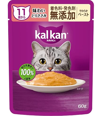 Amazon.co.jp: カルカン パウチ ペースト シニア猫 11歳から 60g×120袋