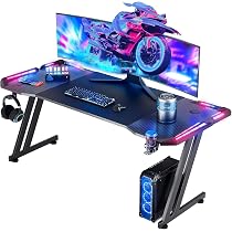 Amazon | HLDIRECT ゲーミングデスク 幅160cm*奥行60cm ブラック (黑