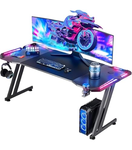 Amazon.co.jp: GTRACING ゲーミングデスク パソコンデスクワークデスク